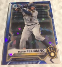 Mario Feliciano 2021 Bowman Chrome Sapphire Baseball Prospect #BCP-133