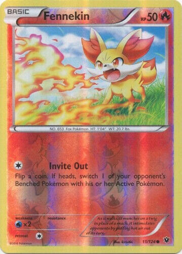 Pokemon - Fennekin - 11/124 - Fates Collide - Reverse Holo - NM/M