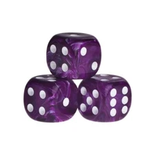 Dice - Dublin - Purple - Plastic - 0 5/8in