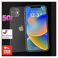 Apple iPhone 12 64GB 128GB Unlocked Verizon T-Mobile 5G LTE Pristine Face ID