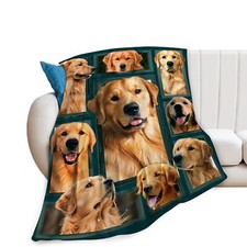 Golden Retriever Gifts and Decor - Cute Dog Throw Blanket for Girls Women Kid...
