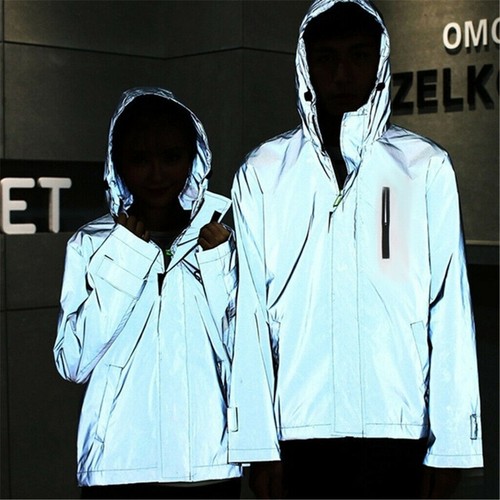Reflective Jacket Men Women Blouse Windbreaker Sweatshirt Streetwear Coat