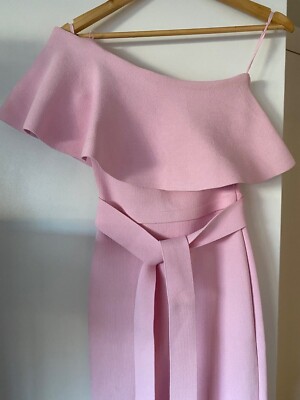NWOT Scanlan Theodore crepe knit pink dress XS comes with belt | eBay  Australia