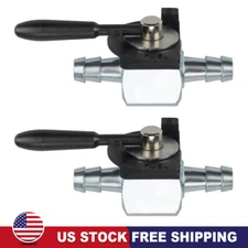 2X 1/4" Heavy Duty Fuel Gas Shut-Off Valve Steel In-line Cut-Off ATV Kart Mower