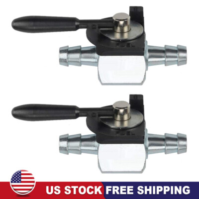 2X 1/4'' Heavy Duty Fuel Gas Shut-Off Valve Steel In-line Cut-Off ATV Kart Mower