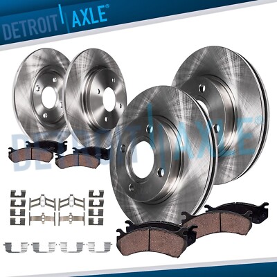 Front & Rear Brake Rotors + Brake Pads for 1998 1999 Honda Accord Acura CL 2.3L
