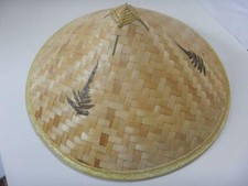 Samurai Jingasa Japanese Traditional triangle Hat Bamboo Shades 43cm