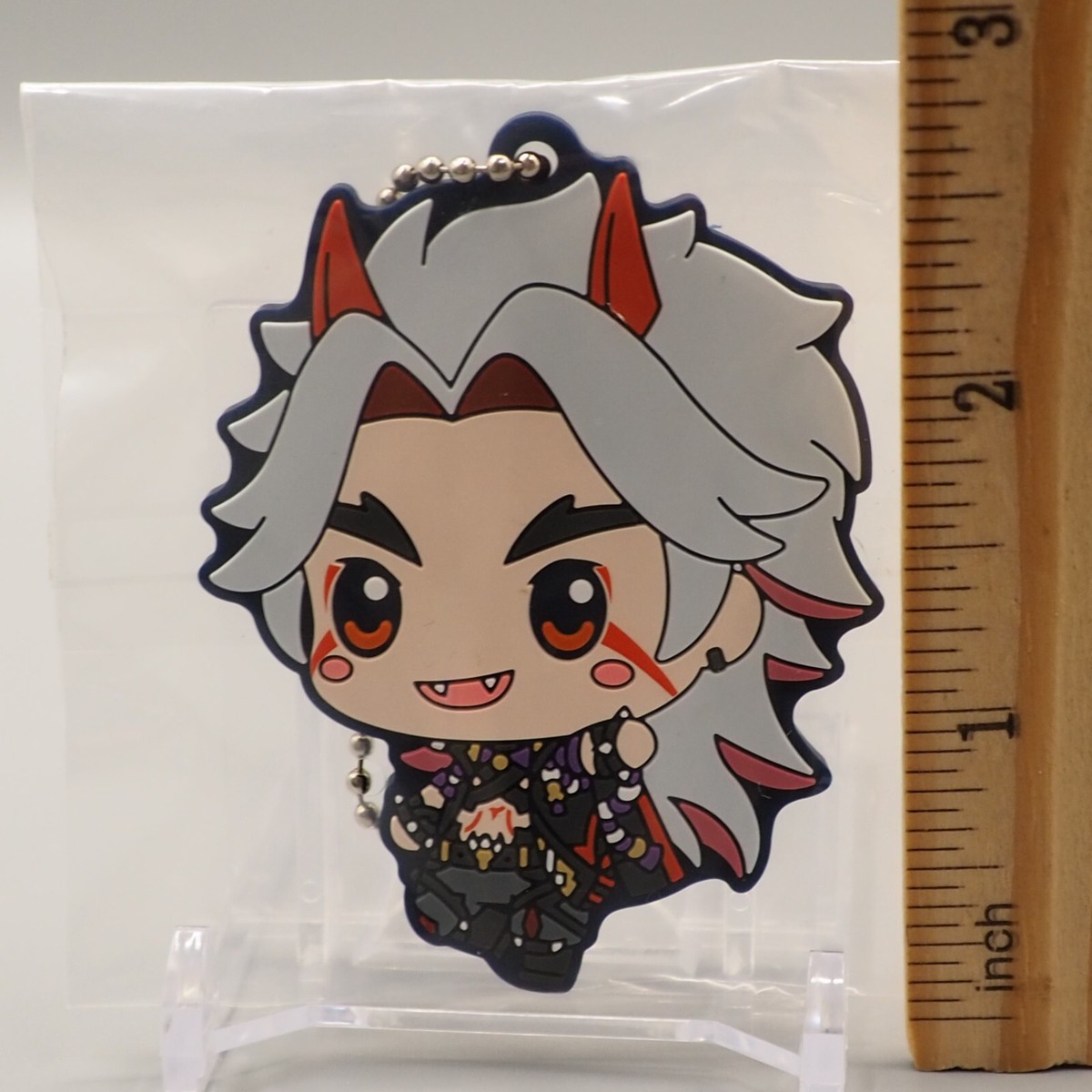 Arataki Itto Genshin Impact Rubber Keychain Ichibankuji Bandai