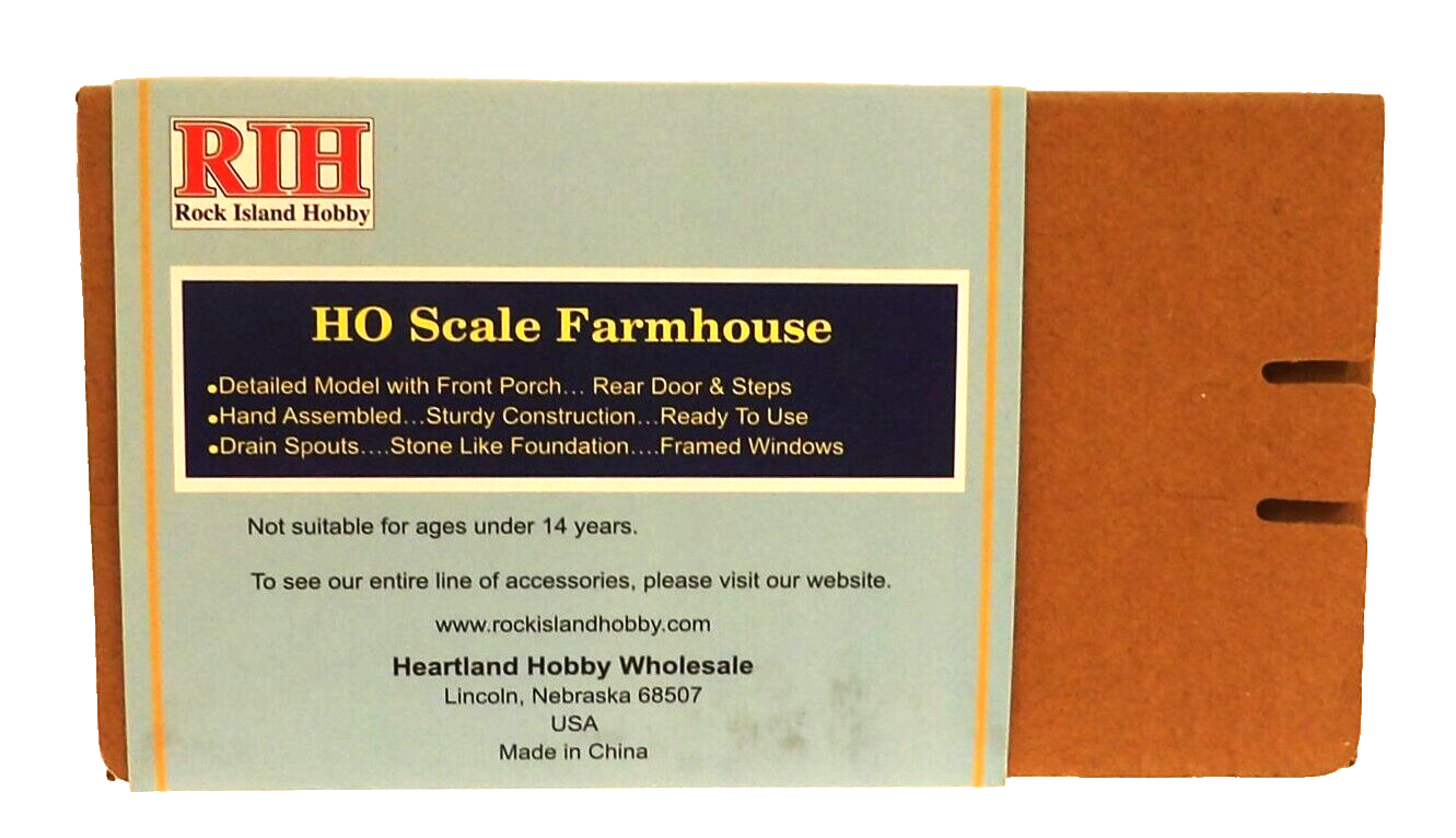 Ho Scale Rocks HO Scale Rock Island Hobby 42102 Pre-Built White Farmhouse | eBay