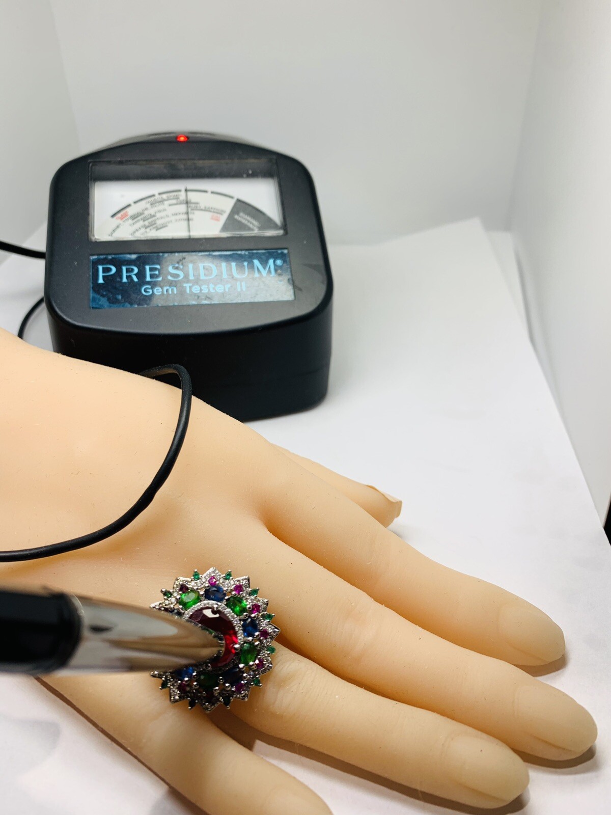 Sterling silver 925 large Ruby and multi colors g… - image 11