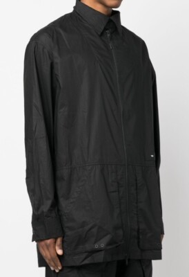 Men's Adidas Y-3 Ripstop Overshirt Zip Top H63025 Black Size
