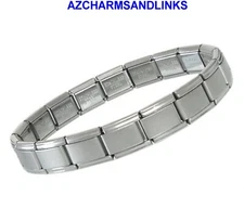 Italian Charm Modular Bracelet Matte Finish Choose your Length #BR10