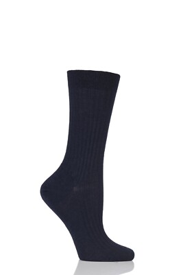 Pantherella Damen Classic Merino Wool Uni Ribbed Feinstrick Socken 1 Paar Pack