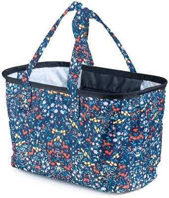 Genius Einkaufskorb Einkaufstasche Tragekorb FALKO faltbar 26 L Blue Flowers