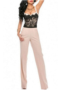 white lace top jumpsuit