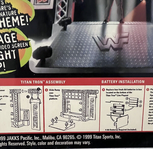 WWF Titan Tron Live Entrance Stage And Action Figure JAKKS NIB 1999 - Picture 3 of 4