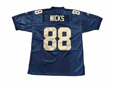 Hakeem Nicks Signed New York Giants (Home Blue) Super Bowl Stats Jersey JSA