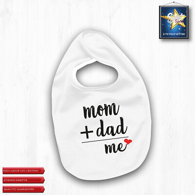 Baby Lätzchen Mama plus Papa Mama+Papa Geschenkidee Party Geburt Weihnachten 