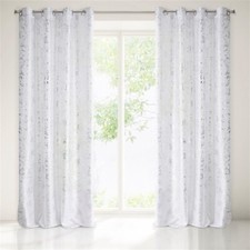 Eurofirany Day Curtain Feza, White/Silver, 140 Cm X 250 Cm
