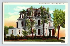 Postcard Missouri Jefferson City MO Governor Mansion 1940s Unposted Linen
