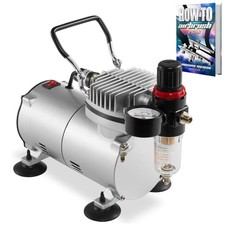 1/5 HP Airbrush Compressor with Regulator, Gauge and Water Trap - Quiet Porta...