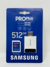 Samsung PRO Plus 512GB SDXC UHS-I Card MB-SD512SB W/ USB 3.0 Reader NEW/SEALED
