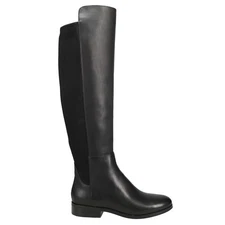 Cole Haan Isabelle Over The Knee Round Toe Zippered  Womens Black Casual Boots W