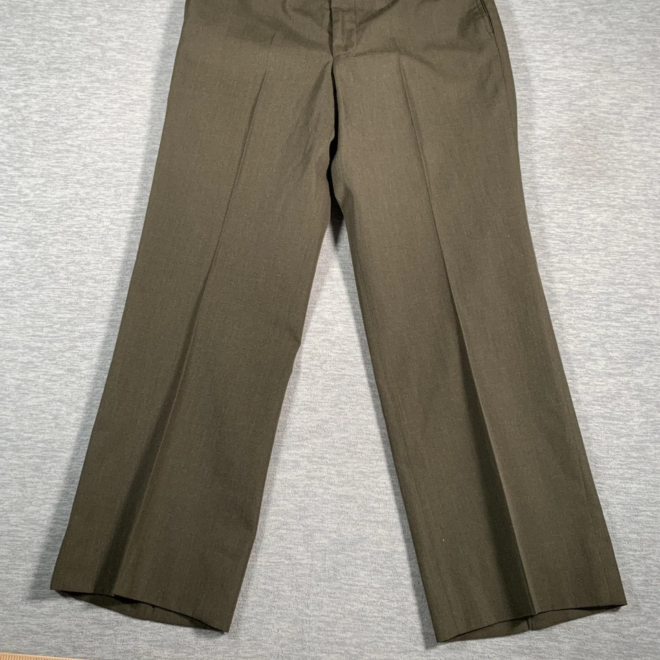 USMC Dress Pants Mens 32S Green Shade 2212 Wool Blend Service Uniform Military - Image 3 of 4