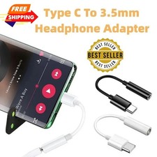 USB-C Type C Adapter Port to 3.5MM Aux Audio Jack Earphone Headphone Cable USB