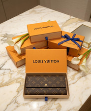 Louis Vuitton Portefeuille Sarah Monogram Long Wallet Brown Authentic