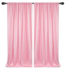 10x10FT Pink Backdrop Curtains Parties Wedding 5x10FT 2 Panels Photo Decor