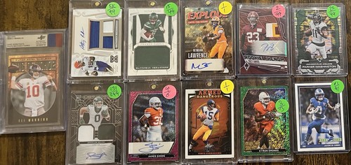 NFL Lot Authentic Slab 1/1 Autos 1/1 Cards Autos Patches SSP SP Rookies Numbered