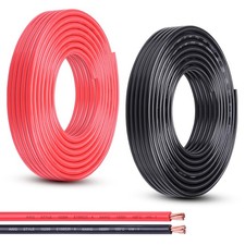 6 Gauge Copper Wire, 50FT Red and Black Stranded -Copper Wire, Flexible 6AWG ...