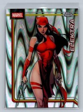 2026 Topps Chrome Marvel #116 Elektra Raywave Refractor