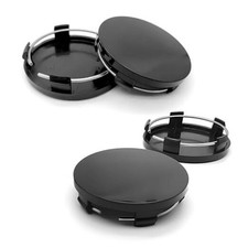 Car Wheel Center Caps, 2" x 1.9" x 0.6" Snap-in Wheel Center Hub 4 PCS Black