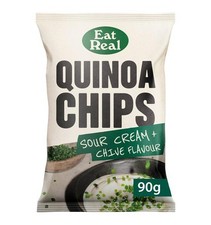 Eat Real Sour Cream & Chive Quinoa Chips 90g - Pack of 3