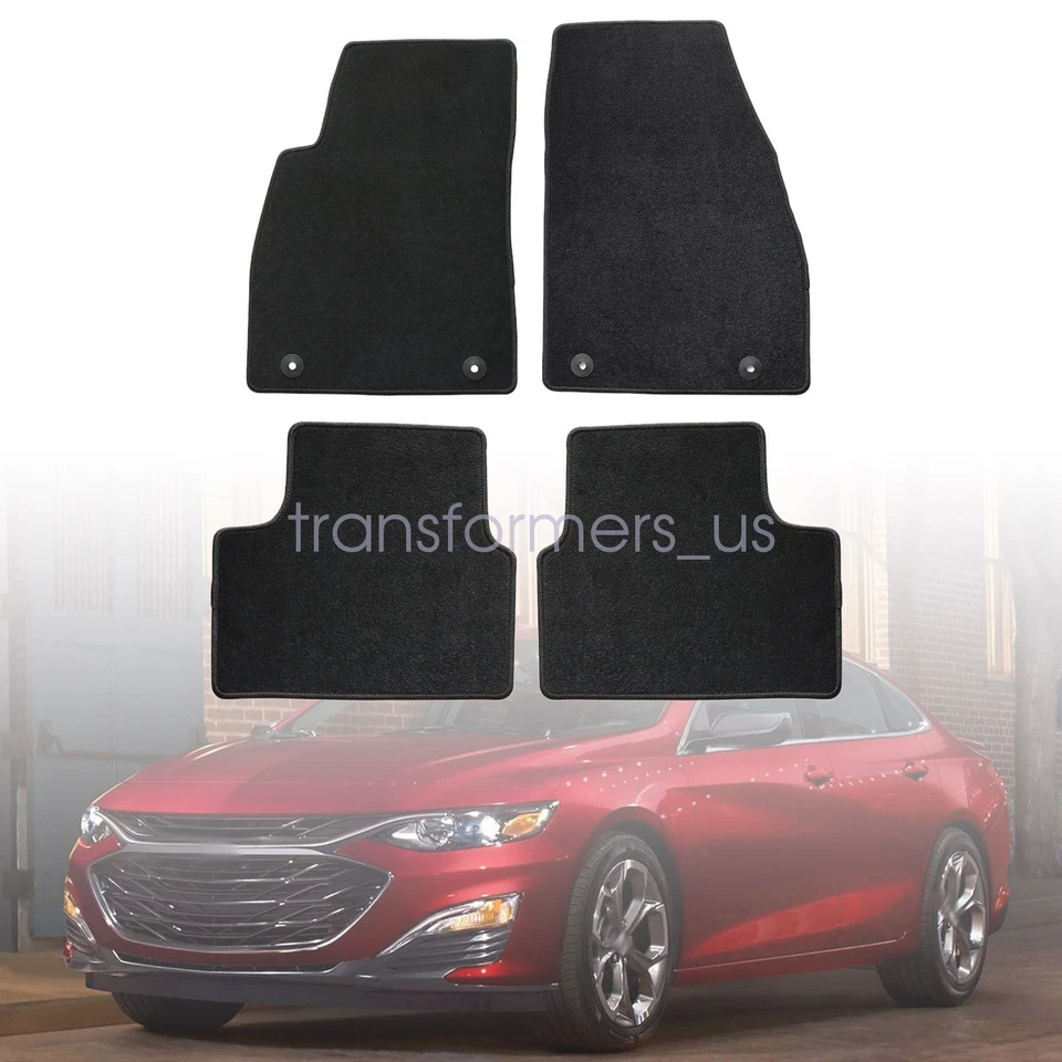Tapetes de assoalho de veludo Chevrolet Malibu 2016 2017 2018 2019 2020 2021 2022 - Imagem 2 de 4