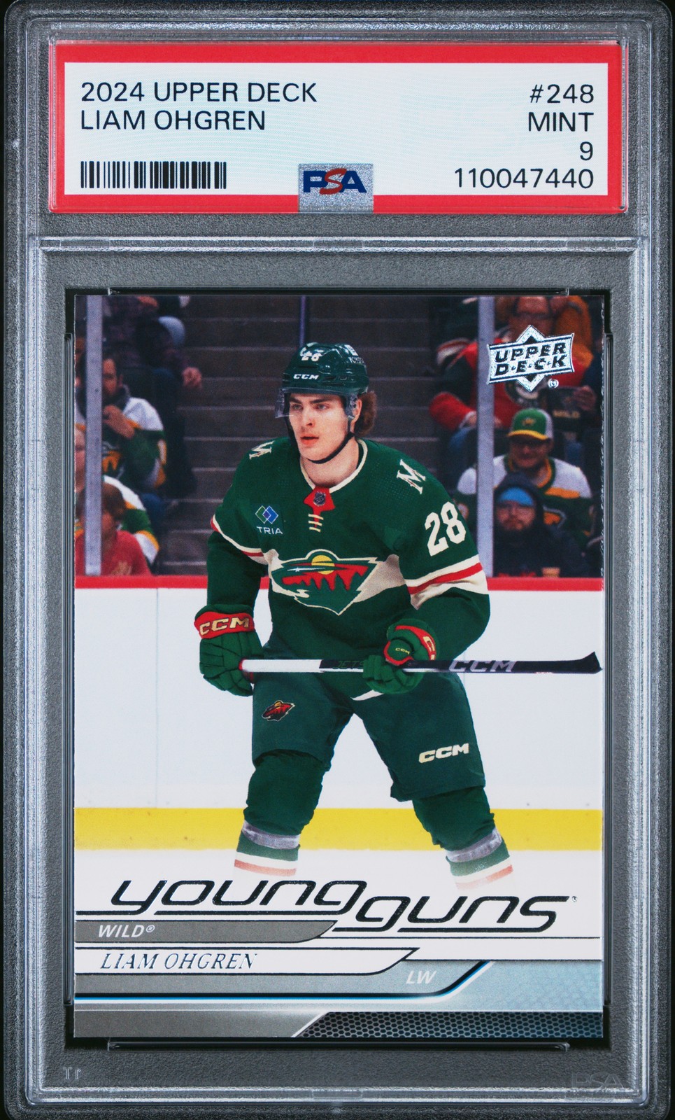 2024 Upper Deck Liam Ohgren #248 Young Guns Rookie PSA 9