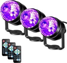 UV Black Light for Glow Party, Sound Activated Party Light with Remote, LED D...