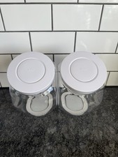 2 OXO Clear Plastic 3Qt POP Candy Cookie Large Airtight Food Storage Jars