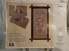 The Creative Circle 1610 Vintage Family Sampler 1989 8  x 16   BRAND NEW SEALED 