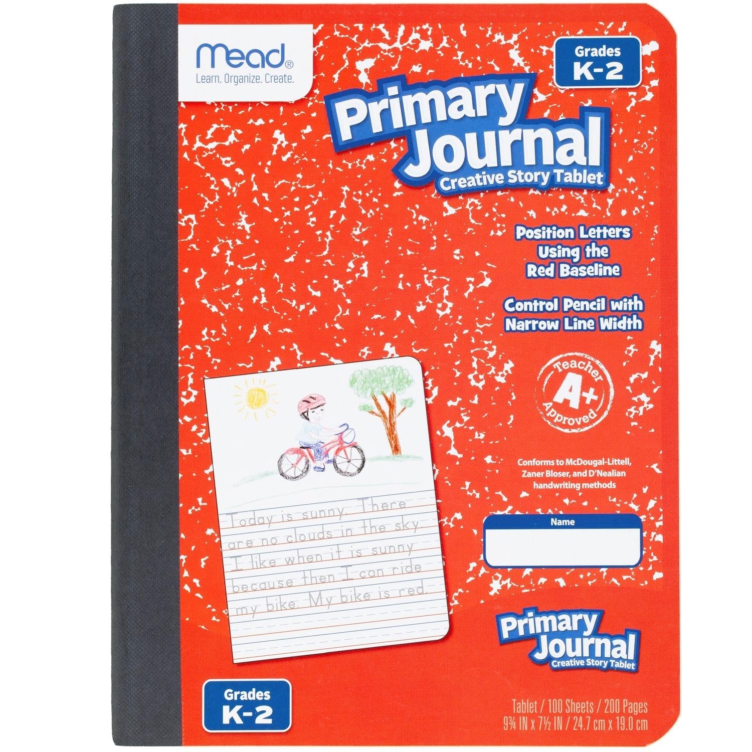 Mead Primary Journal Creative Story Tablet Composition Pack of 1, Red