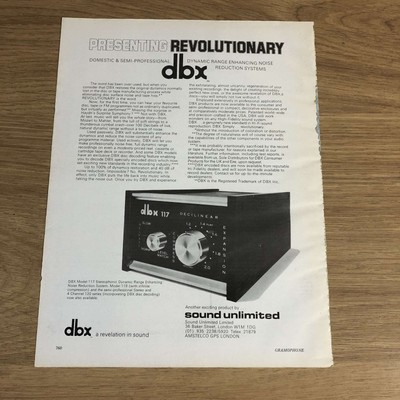 GRAM126 MAGAZINANZEIGE 11X8 DBX MODELL 117 DYNAMIKBEREICH