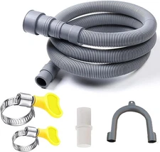 6 Ft Flexible Washing Machine/Dishwasher Drain Hose Extension Kit