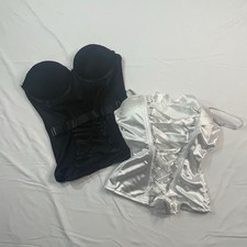 Spirit Halloween Women's MEDIUM Corsets - SET OF 2 - Black White