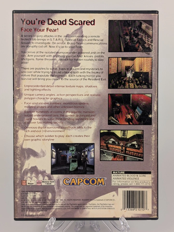 Resident Evil Long Box (PlayStation 1 PS1)➡️AUTHENTIC -CIB Complete - Tested 🎮 - Image 2 of 4