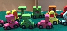 Wooden Magnetic Number Train Animal Counting Learning Toy 11 Piece Set