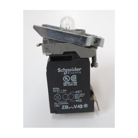 Harmony corps de voyant incolore lampe ba9s 230 v SCHNEIDER ELECTRIC ZB4BV43