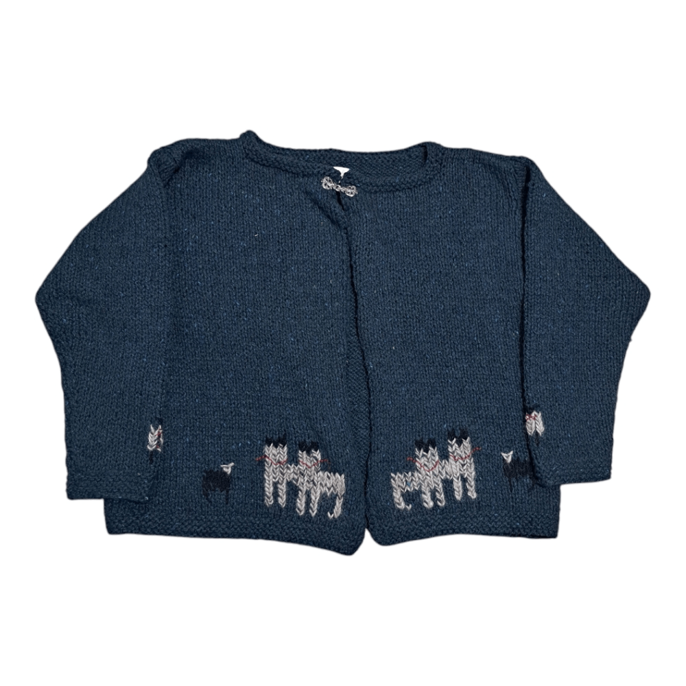 Vintage Knitting Needles For Margaret Hill Crochet Knit Sweater XL Green/Blue