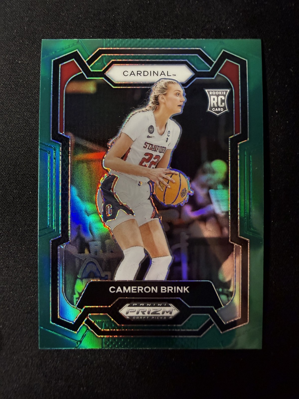 2024 Panini Prizm Draft Picks Green Prizm Rookie Cameron Brink #89